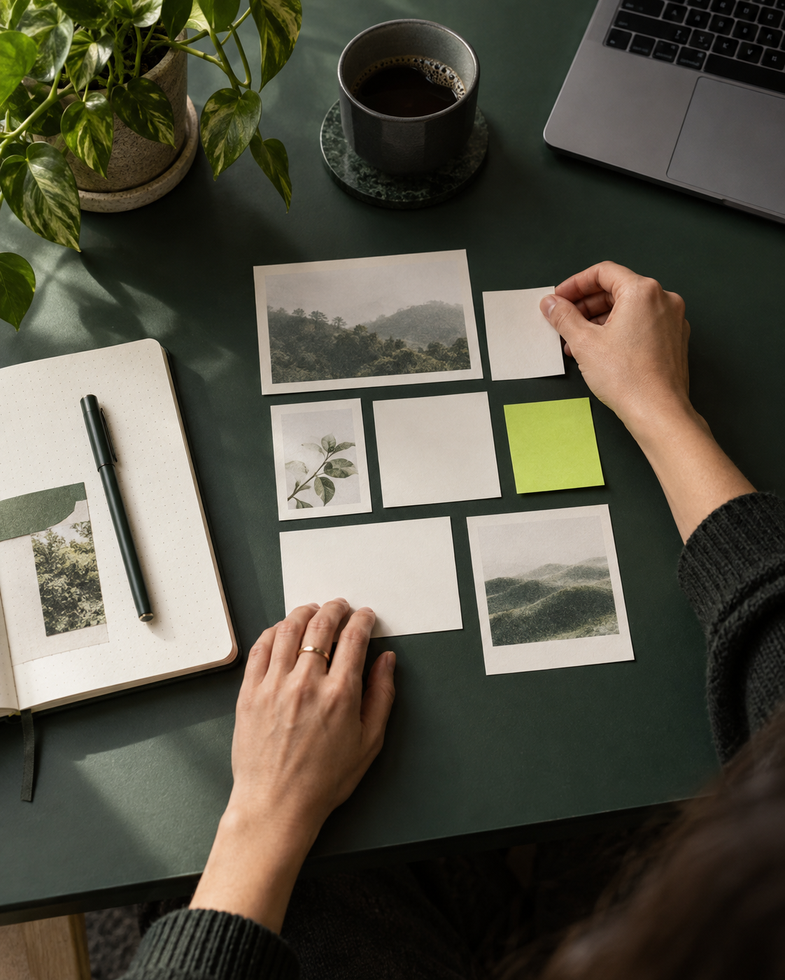 A desk arranged for focused financial planning